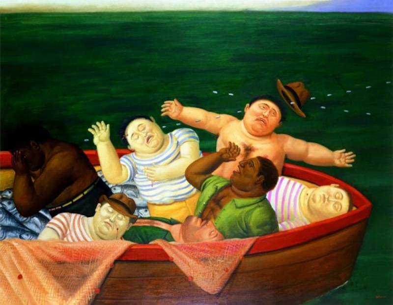 Massacre In Colombia Artwork by Fernando Botero