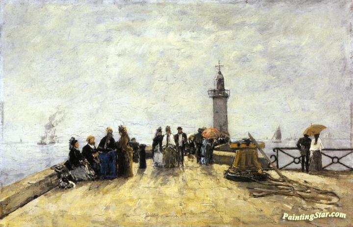 Honfleur, the Jetty Artwork by Eugène-Louis Boudin