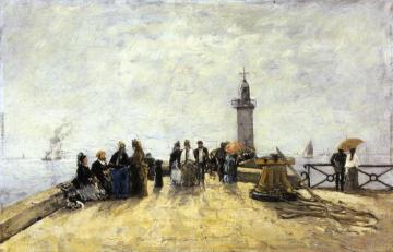 Honfleur, the Jetty Artwork by Eugène-Louis Boudin