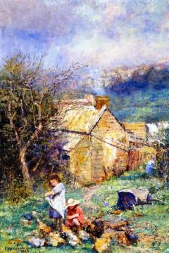 The Cottage Children Artwork by Frederick McCubbin