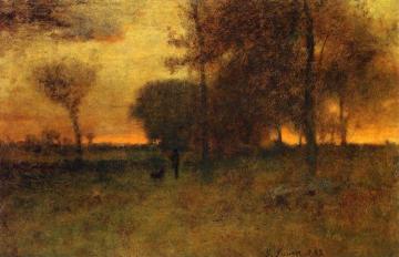 Sunset Glow Artwork by George Inness