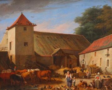 The Farmyard Artwork by Nicolas Bernard Lepicie