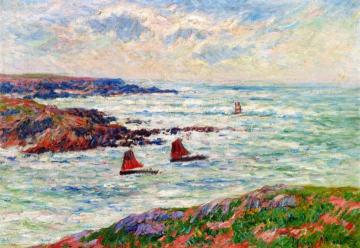 Entrance to the Port of Doelan Finistere Artwork by Henry Moret
