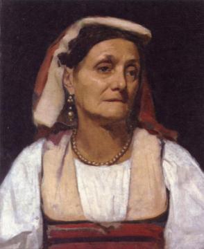 Study Of An Italian Peasant Woman Artwork by Theodore Robinson