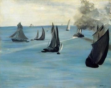 Steamboat Leaving Boulogne Artwork by Edouard Manet