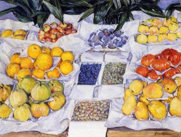 Fruit Displayed On A Stand Artwork by Gustave Caillebotte