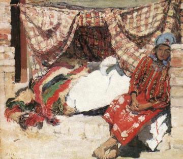 Sleeping Shokatz Woman Artwork by Istvan Csok