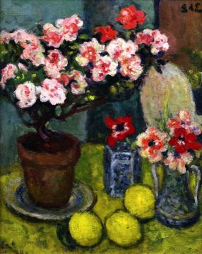 Still Life With Three Lemons Artwork by Georges D'espagnat