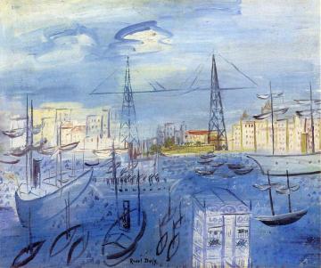 The Old Harbor in Marseille Artwork by Raoul Dufy