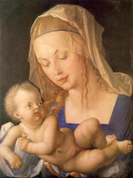 Madonna and Child with a Pear Artwork by Albrecht Dürer