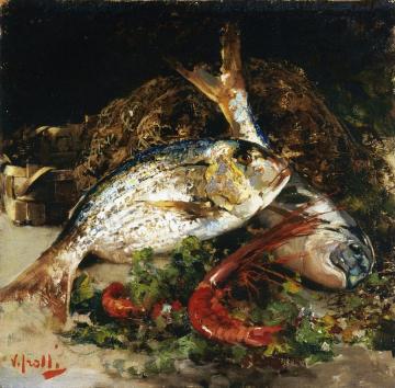 Sill LIfe with Fish Artwork by Vincenzo Irolli