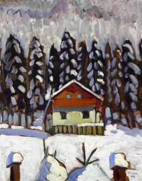 Cabin In The Snow At Kochel Artwork by Gabriele Münter