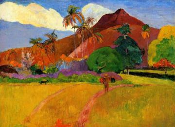 Mountains In Tahiti Artwork by Paul Gauguin