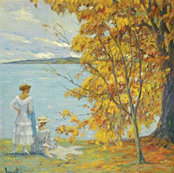 Autumn Walk Artwork by Edward Cucuel
