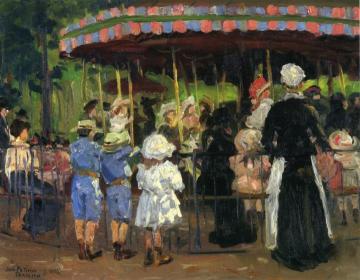 Carousel In Paris Artwork by Jane Peterson