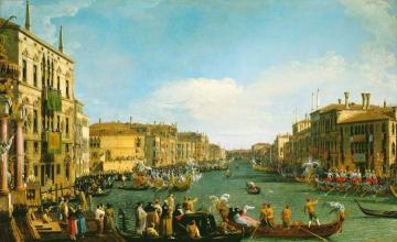 Venice:  A Regatta on the Grand Canal Artwork by Giovanni Antonio Canal