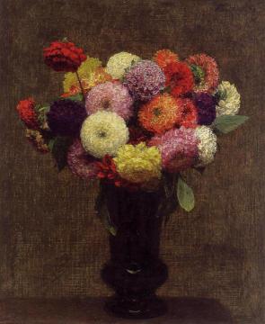 Dahlias Artwork by Henri Fantin-Latour