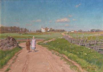 Landscape in Berga Artwork by Johan Krouthén