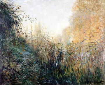 Study Of Rushes Artwork by Claude Oscar Monet