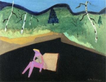 Quarry Bather Artwork by Milton Avery