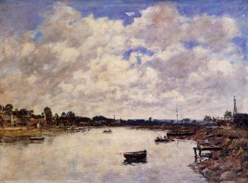 The Banks of the Touques Artwork by Eugène-Louis Boudin