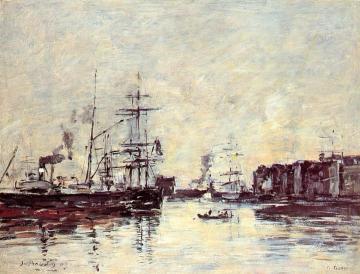 Le Havre: Bassin de la Barre Artwork by Eugène-Louis Boudin