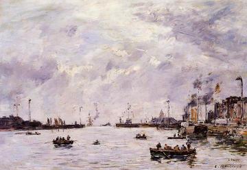 Le Havre, the Outer Port Artwork by Eugène-Louis Boudin