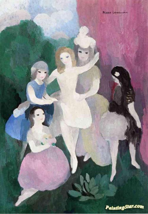 Young Dancers Artwork by Marie Laurencin