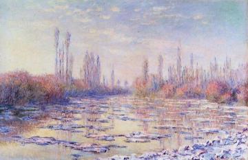 Floating Ice Artwork by Claude Oscar Monet