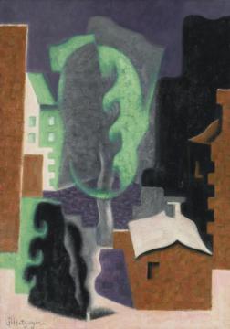 Landscape With Tree And Houses Artwork by Jean Metzinger