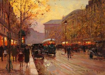 Boulevard de la Madeleine Artwork by Edouard Léon Cortes