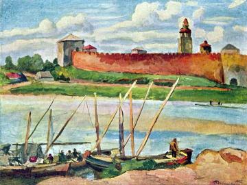 Novgorod Artwork by Pyotr Konchalovsky