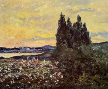 The Bay of Saint-Tropez, Evening Artwork by Maxime Maufra