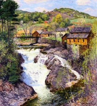 The Falls Artwork by Willard Leroy Metcalf