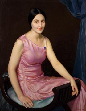 Elsa In The Pink Dress Artwork by William Mcgregor Paxton