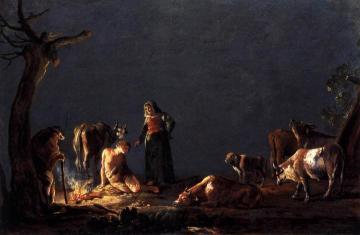 Peasants By A Fire Artwork by Leonaert Bramer