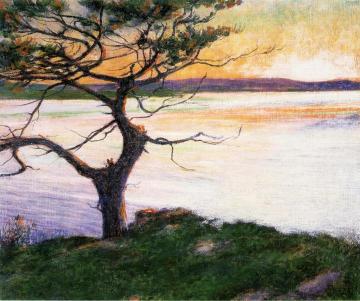 View Across Ipswich Bay, Near Cambridge Beach Artwork by John Leslie Breck