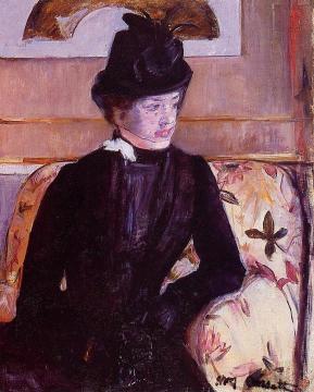 Mrs. Gardner Cassatt in Black Artwork by Mary Cassatt