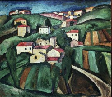 Road in Siena Artwork by Pyotr Konchalovsky