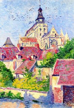Gisors Cathedral, View from the Fossé aux Tanneurs Artwork by Maximilien Luce