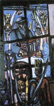 Beginning (Triptych - Left Panel) Artwork by Max Beckmann
