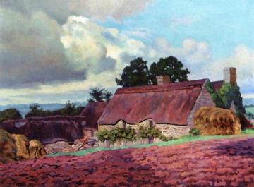 Cottages near Pont-Aven Artwork by Henri DeLavallee