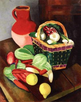 Still LIfe with Vegetables Artwork by Moise Kisling
