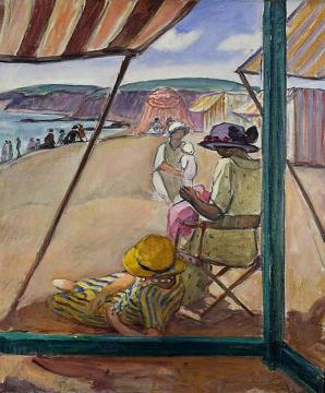 The Beach at St. Gildas Artwork by Henri Lebasque