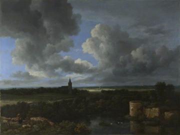 Landscape with a Ruined Castle and a Church Artwork by Jacob van Ruisdael