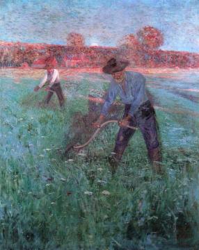 Men Sything Artwork by Svend Svendsen