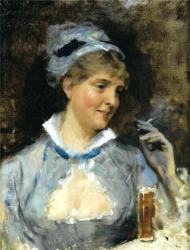 At The Bar Artwork by Albert Edelfelt