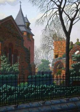 St John's Church, Chester Artwork by Charles Ginner