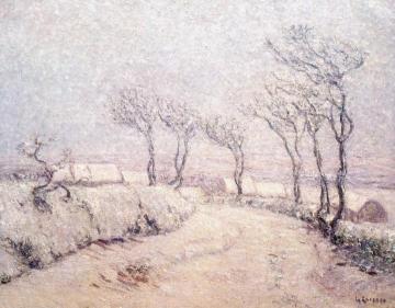 Landscape in Snow Artwork by Gustave Loiseau