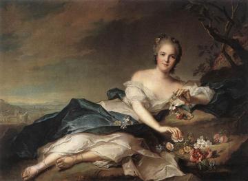 Henriette of France as Flora Artwork by Jean-Marc Nattier